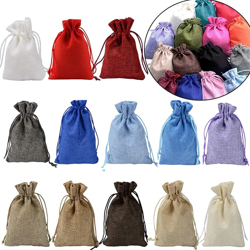 10/5Pcs Jute Drawstring Natura - đánh giá và giá Jute Bag Packaging
