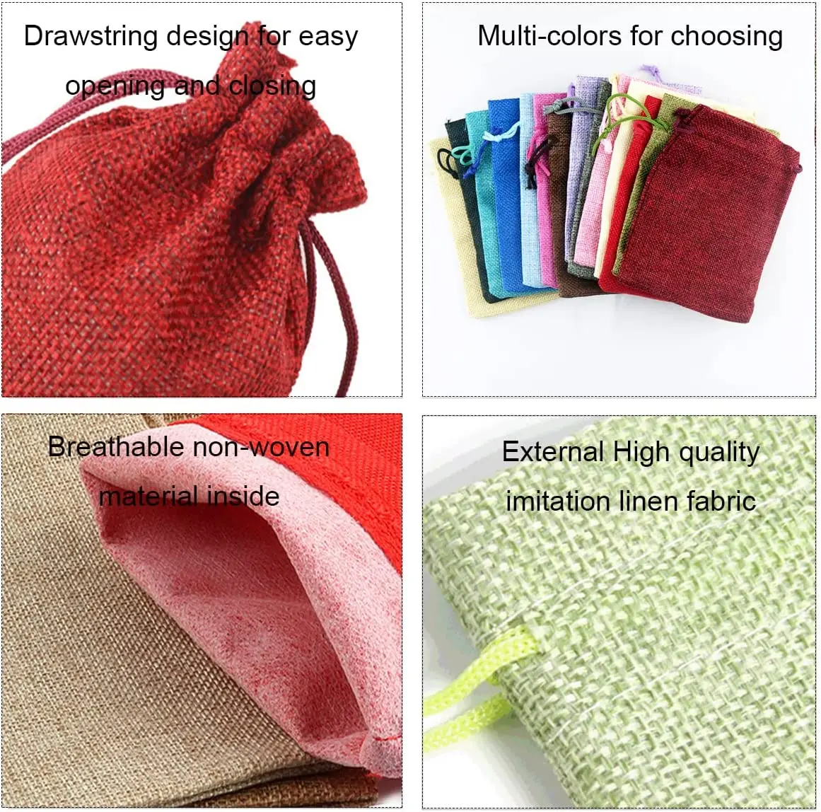 10/5Pcs Jute Drawstring Natura - đánh giá và giá Jute Bag Packaging