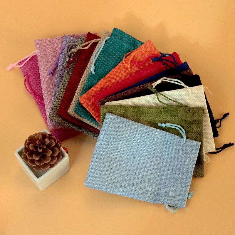 50pcs 13X18CM/10X14CM/9X12CM/7 - đánh giá và giá Jute Bag Packaging