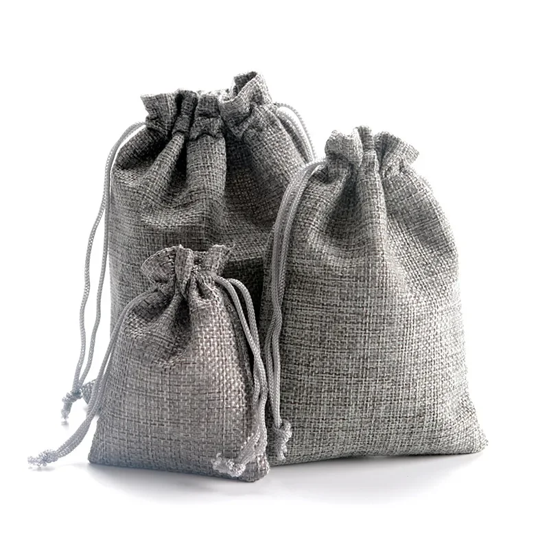 50pcs 13X18CM/10X14CM/9X12CM/7 - đánh giá và giá Jute Bag Packaging