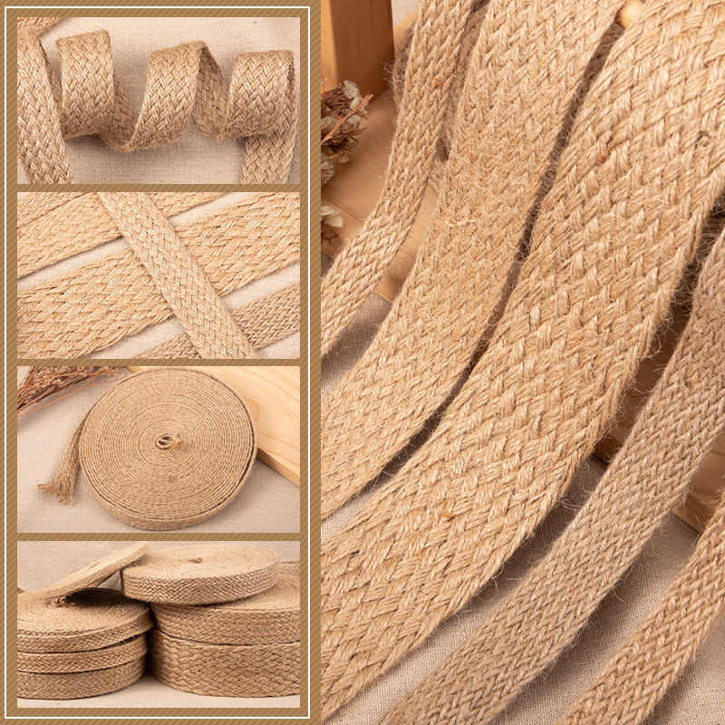 10M/Roll Flat Braided Jute Cor - đánh giá và giá Jute Bag Packaging