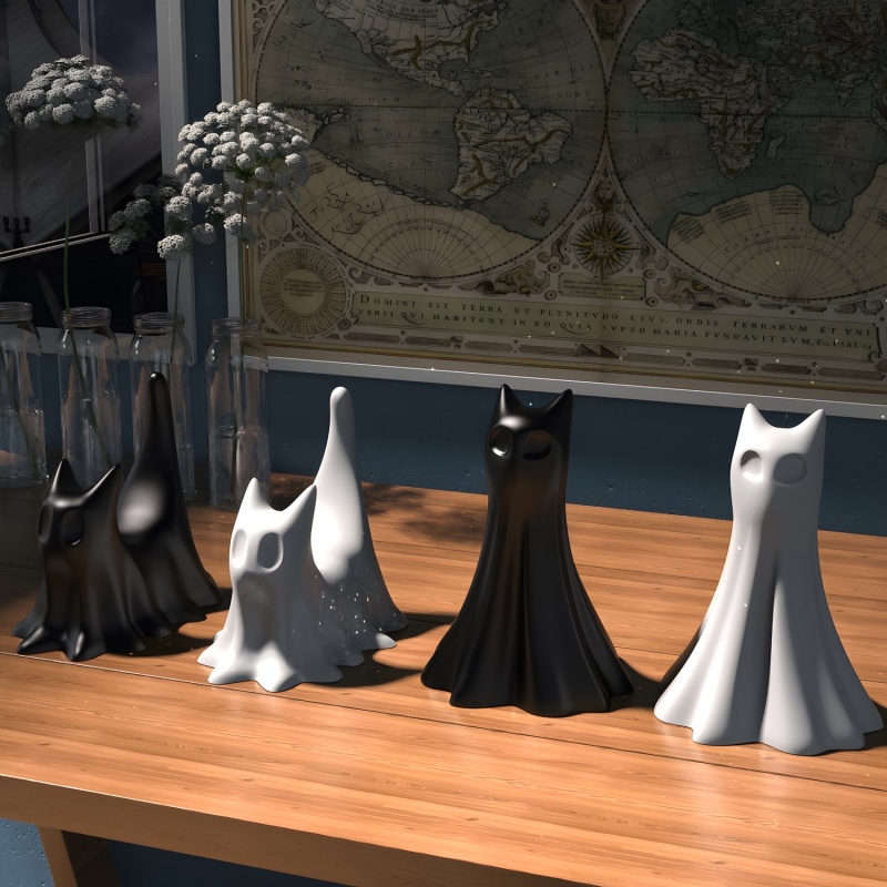 Ghost Cat Halloween Desktop Or - đánh giá và giá Candle Making Tutorial