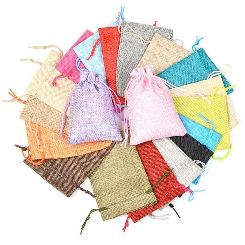 50pc/lot 7x9 9x12 10x14 13x18  - đánh giá và giá Jute Bag Packaging