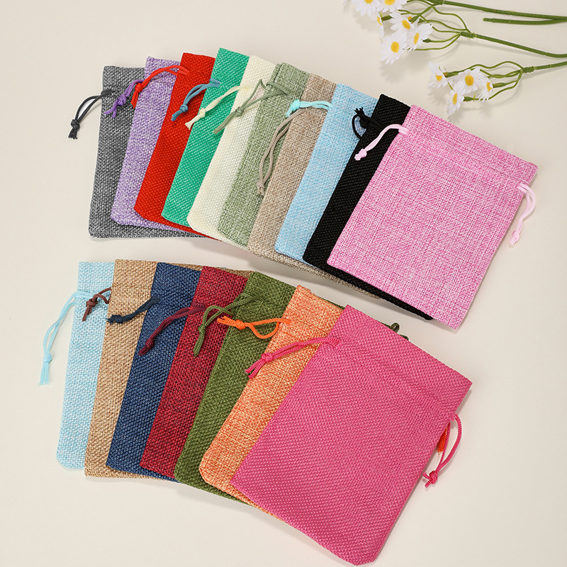 10/5Pcs Natural Jute Gift Bags - đánh giá và giá Jute Bag Packaging