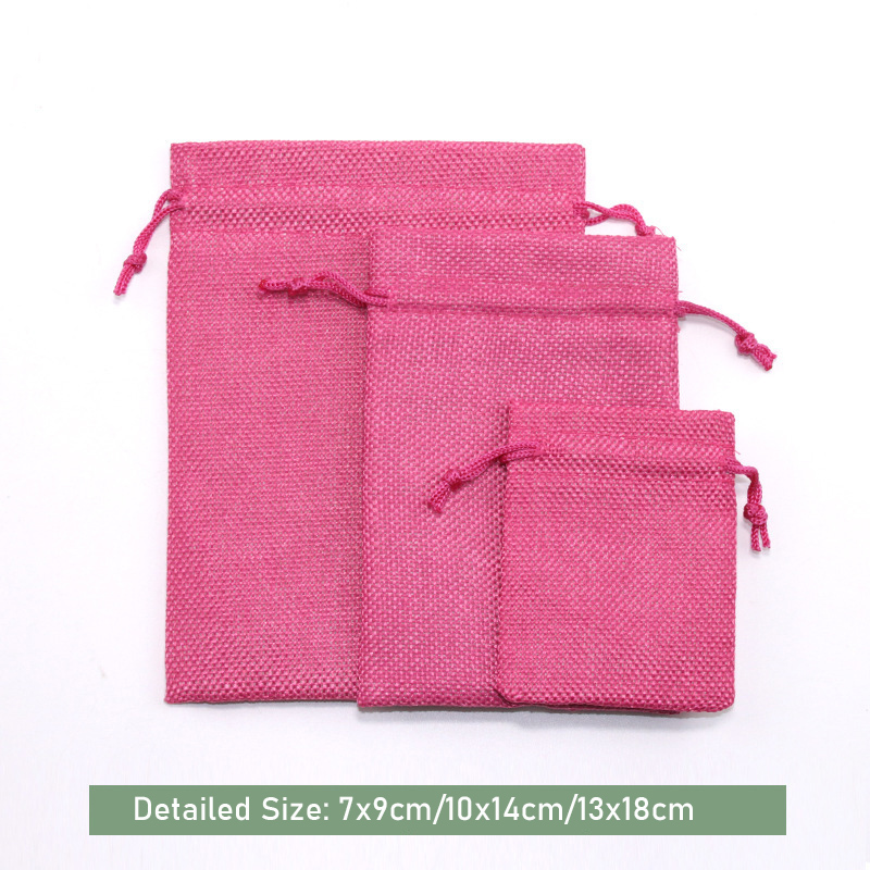 10/5Pcs Natural Jute Gift Bags - đánh giá và giá Jute Bag Packaging