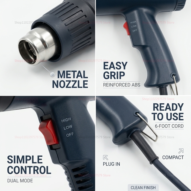 New Hot Air Gun 2500W Variable - đánh giá và giá Heat Gun Embossing