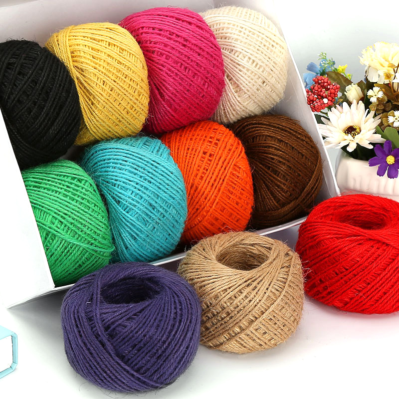 DIY Natural 2mm 50M/Roll Color - đánh giá và giá Jute Bag Packaging