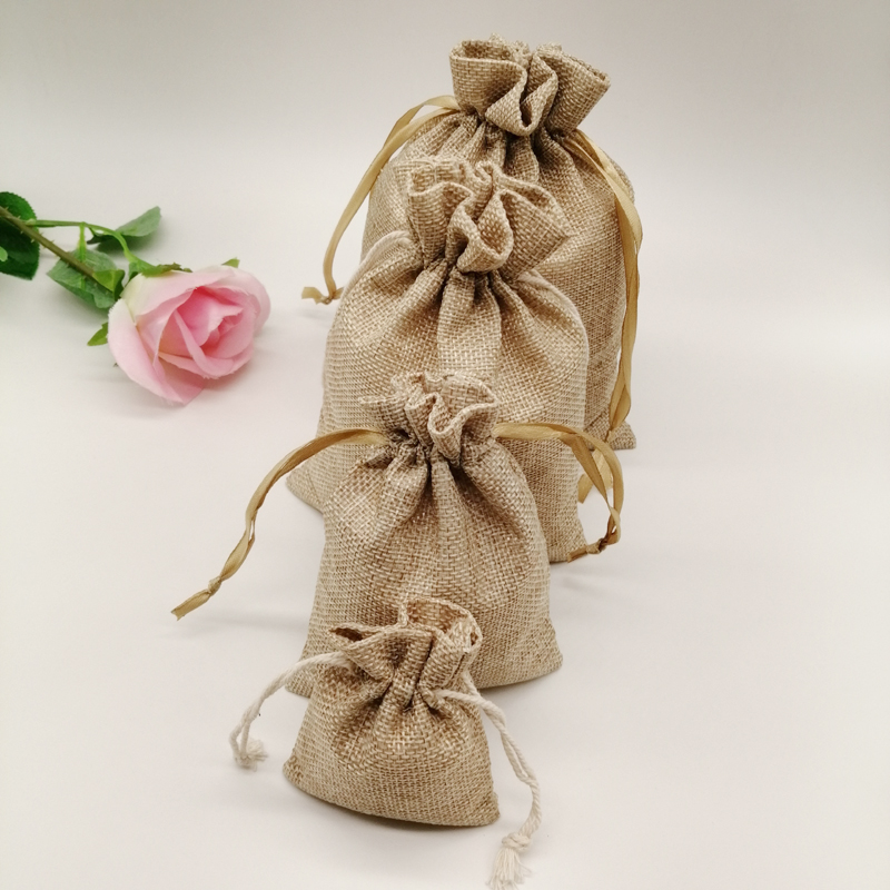 10-1000 Cái/lốc Đay Linen Túi  - đánh giá và giá Jute Bag Packaging