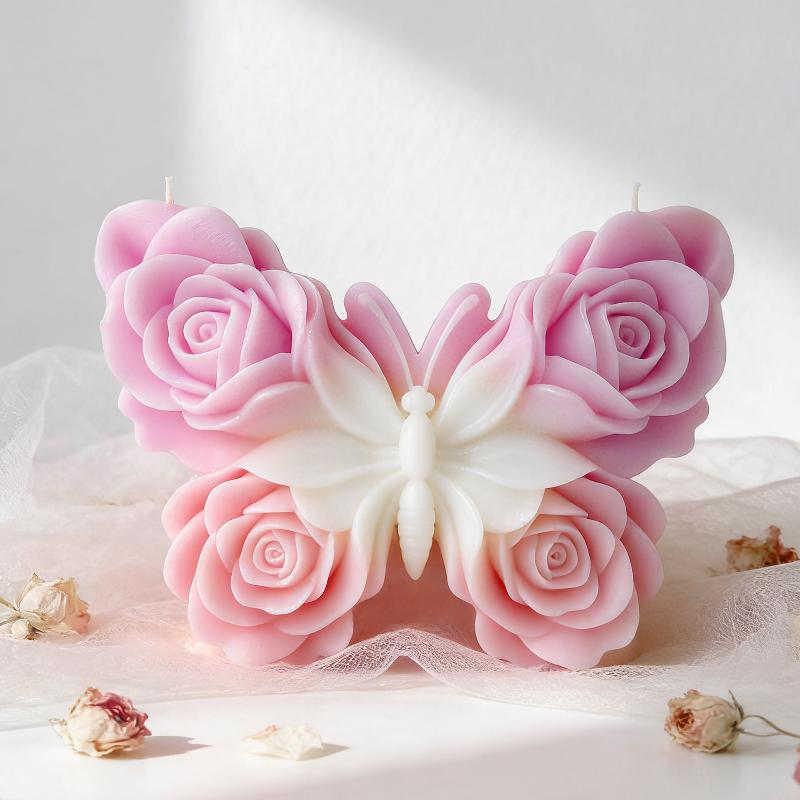 DIY Rose Butterfly Form Silico - đánh giá và giá Candle Making Tutorial