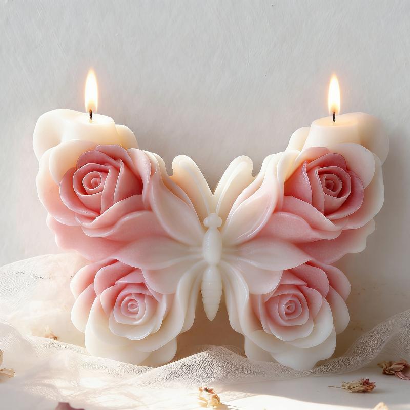 DIY Rose Butterfly Form Silico - đánh giá và giá Candle Making Tutorial