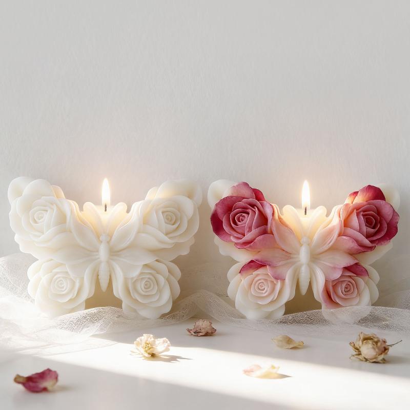 DIY Rose Butterfly Form Silico - đánh giá và giá Candle Making Tutorial