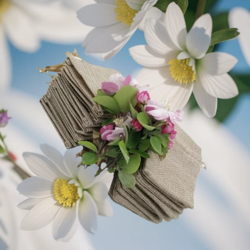200pcs Silk Ribbon Cotton Draw - đánh giá và giá Jute Bag Packaging