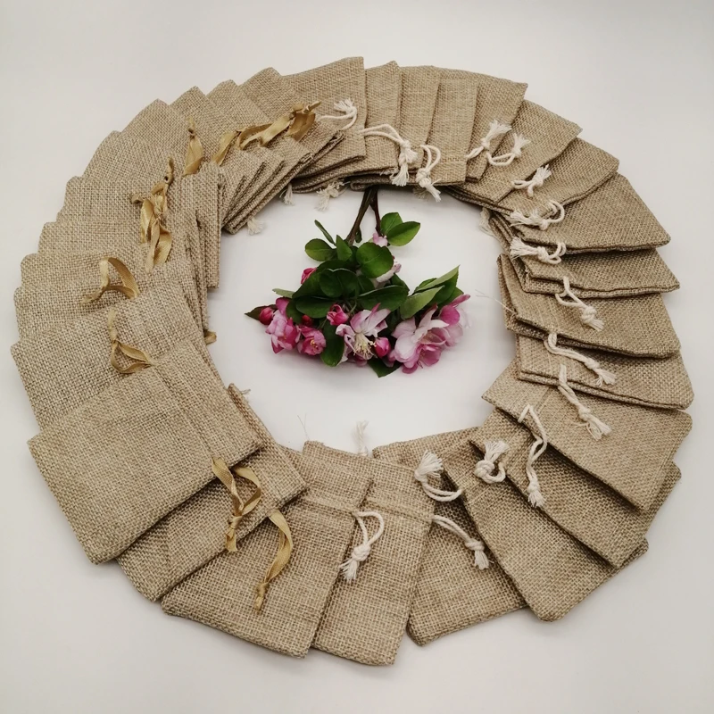 200pcs Silk Ribbon Cotton Draw - đánh giá và giá Jute Bag Packaging