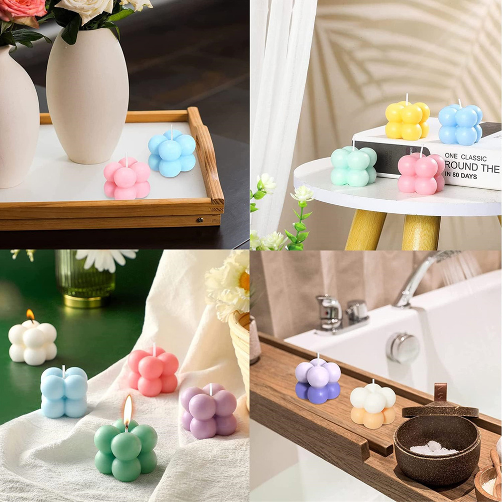 3D Bubble Cube Silicone Candle - đánh giá và giá Candle Making Kit